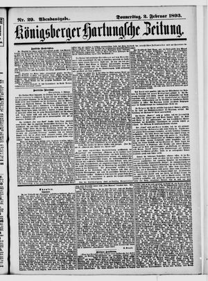 Königsberger Hartungsche Zeitung vom 02.02.1893