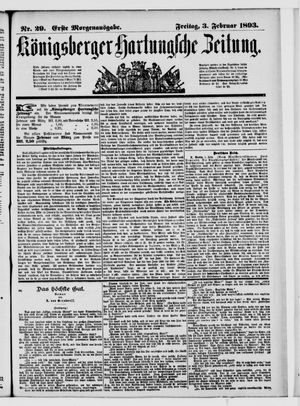 Königsberger Hartungsche Zeitung vom 03.02.1893