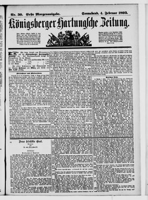 Königsberger Hartungsche Zeitung on Feb 4, 1893