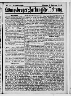 Königsberger Hartungsche Zeitung on Feb 6, 1893