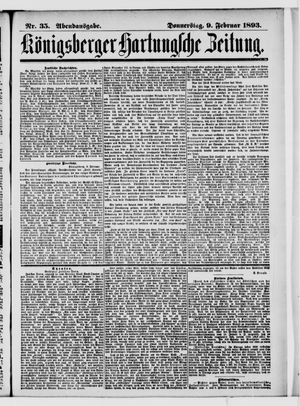 Königsberger Hartungsche Zeitung vom 09.02.1893