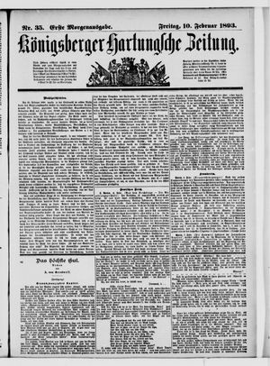 Königsberger Hartungsche Zeitung vom 10.02.1893
