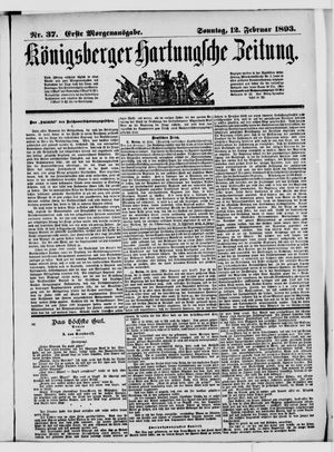 Königsberger Hartungsche Zeitung on Feb 12, 1893