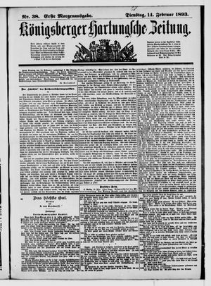 Königsberger Hartungsche Zeitung vom 14.02.1893
