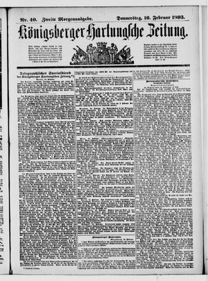 Königsberger Hartungsche Zeitung on Feb 16, 1893