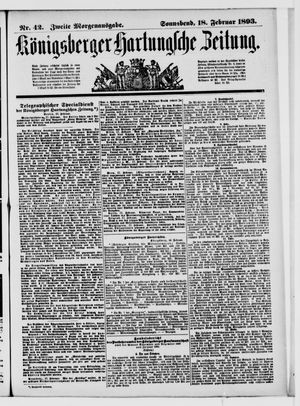 Königsberger Hartungsche Zeitung on Feb 18, 1893