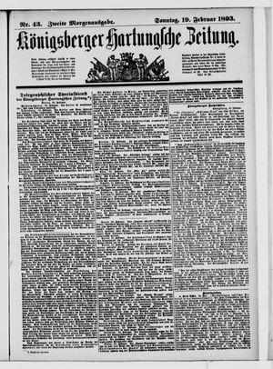 Königsberger Hartungsche Zeitung vom 19.02.1893