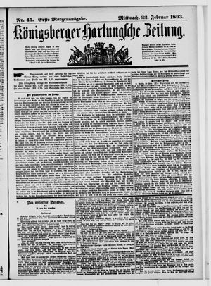 Königsberger Hartungsche Zeitung on Feb 22, 1893