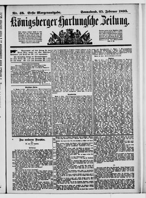 Königsberger Hartungsche Zeitung vom 25.02.1893