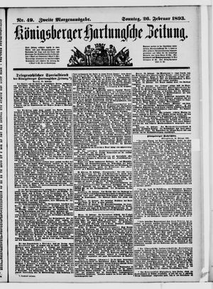 Königsberger Hartungsche Zeitung vom 26.02.1893