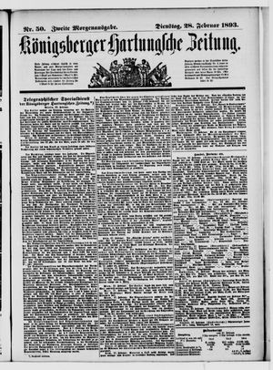 Königsberger Hartungsche Zeitung on Feb 28, 1893