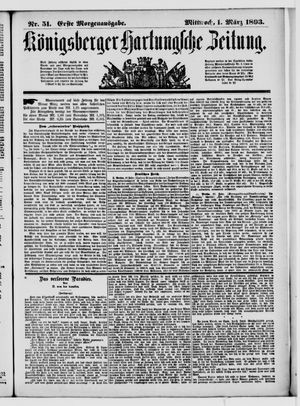 Königsberger Hartungsche Zeitung vom 01.03.1893