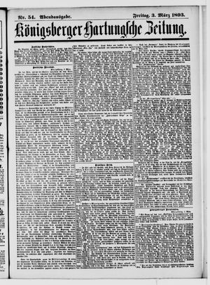Königsberger Hartungsche Zeitung vom 03.03.1893