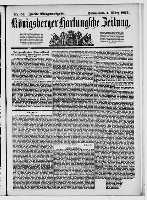 Königsberger Hartungsche Zeitung on Mar 4, 1893