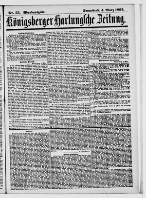 Königsberger Hartungsche Zeitung on Mar 4, 1893