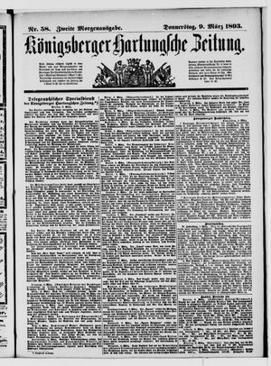 Königsberger Hartungsche Zeitung vom 09.03.1893