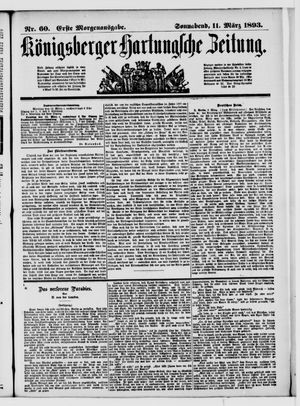 Königsberger Hartungsche Zeitung vom 11.03.1893