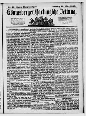 Königsberger Hartungsche Zeitung on Mar 12, 1893