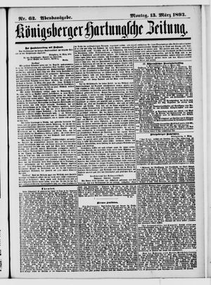 Königsberger Hartungsche Zeitung vom 13.03.1893