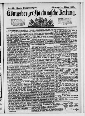 Königsberger Hartungsche Zeitung on Mar 14, 1893
