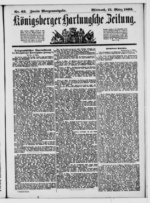 Königsberger Hartungsche Zeitung vom 15.03.1893