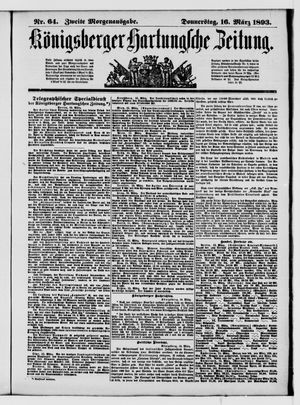 Königsberger Hartungsche Zeitung on Mar 16, 1893