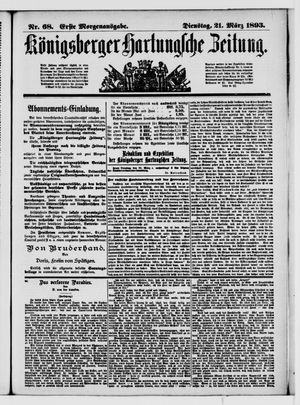 Königsberger Hartungsche Zeitung on Mar 21, 1893