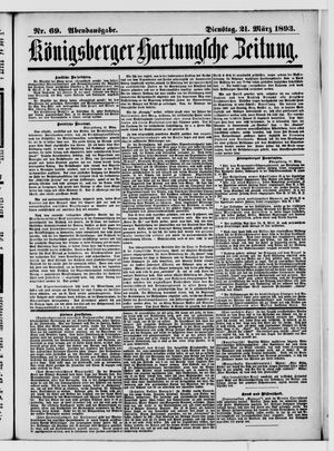 Königsberger Hartungsche Zeitung vom 21.03.1893