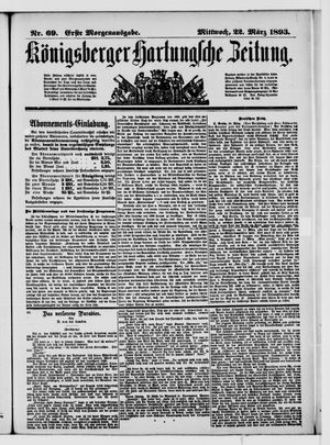 Königsberger Hartungsche Zeitung vom 22.03.1893