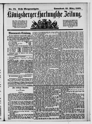 Königsberger Hartungsche Zeitung on Mar 25, 1893