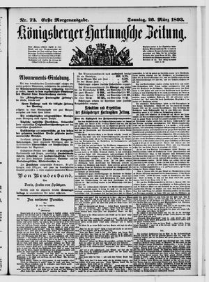 Königsberger Hartungsche Zeitung vom 26.03.1893