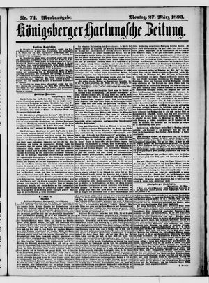 Königsberger Hartungsche Zeitung vom 27.03.1893
