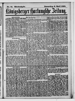 Königsberger Hartungsche Zeitung vom 06.04.1893