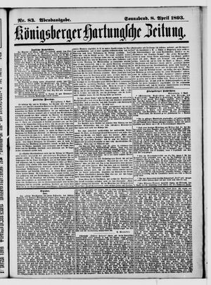 Königsberger Hartungsche Zeitung vom 08.04.1893