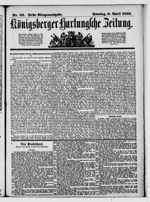Königsberger Hartungsche Zeitung vom 09.04.1893