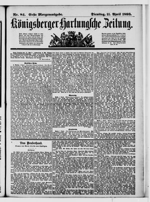 Königsberger Hartungsche Zeitung vom 11.04.1893