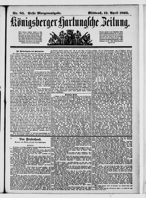 Königsberger Hartungsche Zeitung on Apr 12, 1893
