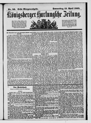 Königsberger Hartungsche Zeitung vom 13.04.1893