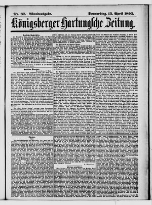 Königsberger Hartungsche Zeitung on Apr 13, 1893