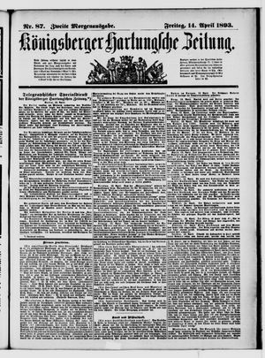 Königsberger Hartungsche Zeitung vom 14.04.1893