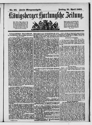 Königsberger Hartungsche Zeitung vom 21.04.1893