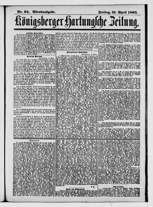 Königsberger Hartungsche Zeitung vom 21.04.1893