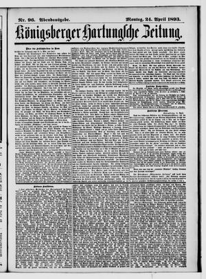 Königsberger Hartungsche Zeitung on Apr 24, 1893