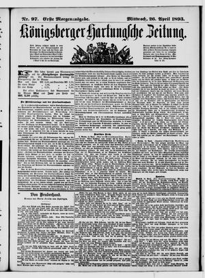 Königsberger Hartungsche Zeitung vom 26.04.1893