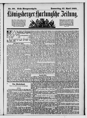 Königsberger Hartungsche Zeitung vom 27.04.1893