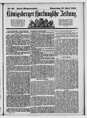 Königsberger Hartungsche Zeitung vom 27.04.1893