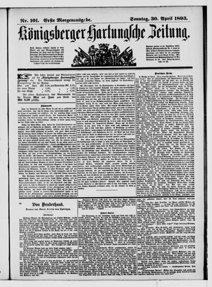 Königsberger Hartungsche Zeitung vom 30.04.1893