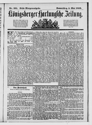 Königsberger Hartungsche Zeitung vom 04.05.1893