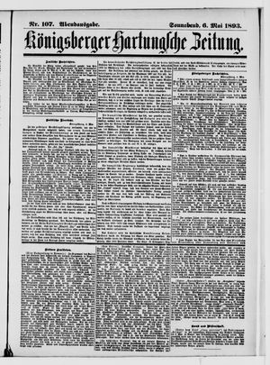 Königsberger Hartungsche Zeitung on May 6, 1893