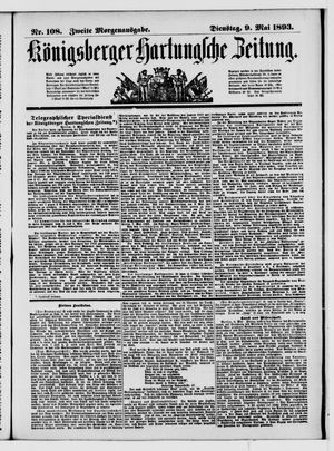 Königsberger Hartungsche Zeitung on May 9, 1893
